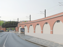 Vizualizace modernizovaného Negrelliho viaduktu