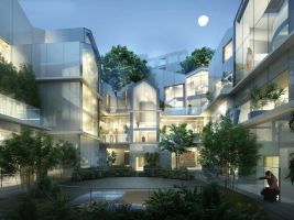 zdroj MAD Architects Popisek: Vizualizace Zahradního domku v Beverly Hills