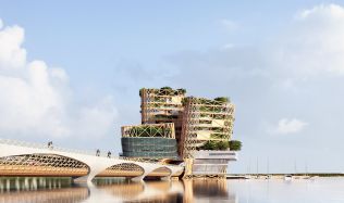Dům Ostrov, který je jedním z hlavních pilířů proměny jezera Medard představuje symbol transformace a revitalizace