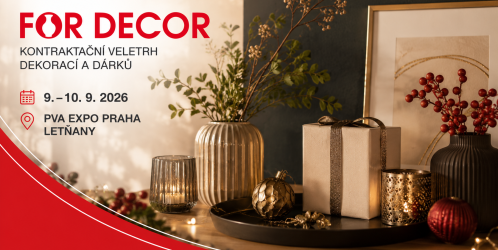 FOR DECOR 2026 představí novinky ze světa dekorací a dárků. V září se do Prahy sjedou výrobci i obchodníci