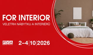 FOR INTERIOR 2026 představí trendy, nábytek i materiály budoucnosti. Stáhněte si vstupenku zdarma