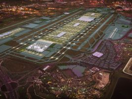 zdroj grimshaw.global.com/ Popisek: Budova letiště Heathrow v Londýně