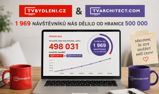 Hledá se 1 969 lidí! Přesně tolik návštěv chybělo TVbydleni.cz a TVarchitect.com do historického rekordu půl milionu návštěv za měsíc