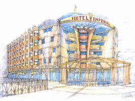 zdroj ARCHINA Design s.r.o. Popisek: Hotel Imperial Piešťany, návrh