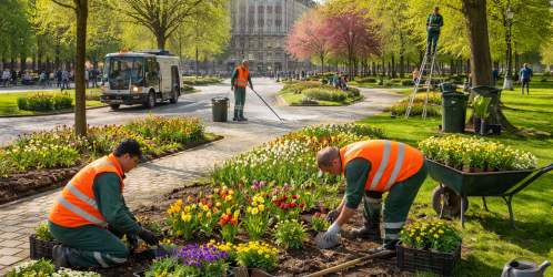Jarní příprava veřejných prostor: Jak města ožívají po zimě?