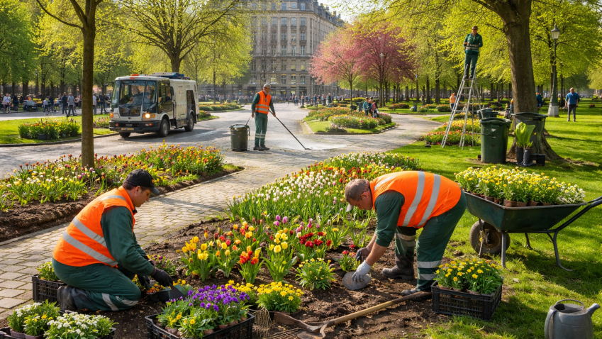Jarní příprava veřejných prostor: Jak města ožívají po zimě?