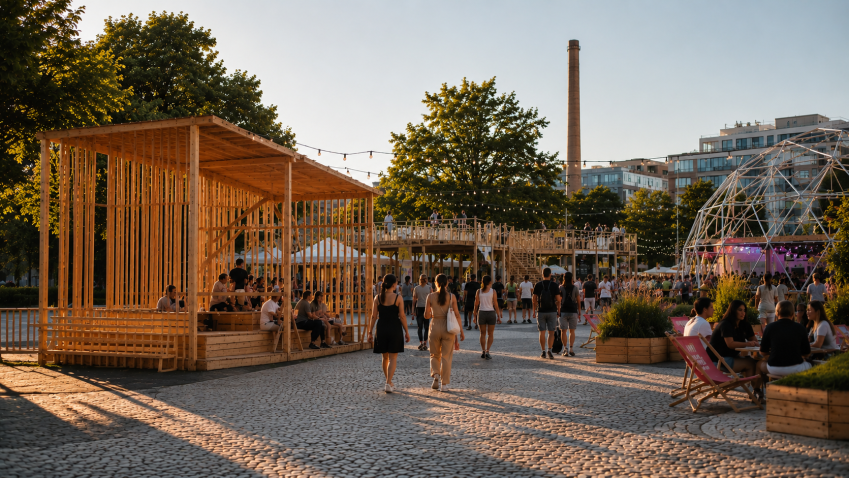 Letní festivaly a dočasná architektura: Jak mění kulturní akce prostor kolem nás
