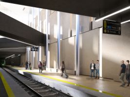 zdroj Stefano Boeri Architekti Popisek: Vizualizace nového nádraží Matera
