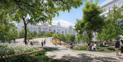 Nová piazzetta v Pařížské ulici má kultivovat veřejný prostor v centru Prahy