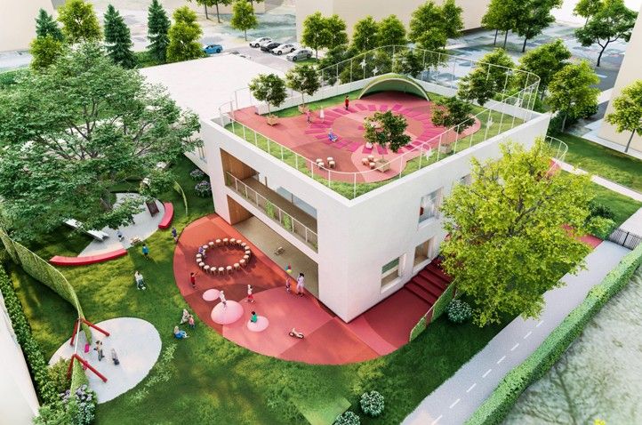 Nový pavilon školky na plzeňských Vinicích reaguje na růst sídliště