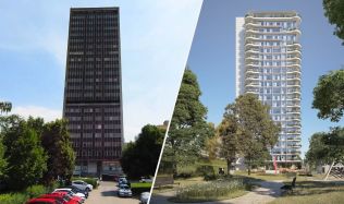 Ostrava nabízí k prodeji výškovou budovu s pozemky. Součástí je projekt na byty a parkovací dům od Evy Jiřičné a Petra Vágnera
