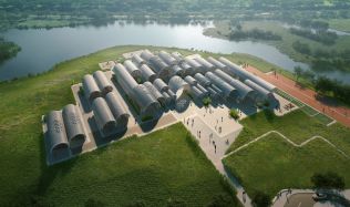 Parabolicky klenutý školní kampus na čínském venkově od Zaha Hadid Architects