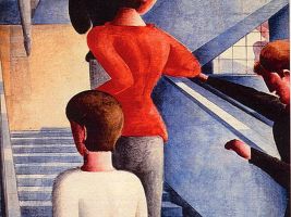 zdroj wikipedie Popisek: Schodiště Bauhausu, OSkar Schlemmer, 1932