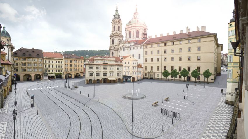 Revitalizace Malostranského náměstí jde do finále. Začít stavět by se mělo ještě letos