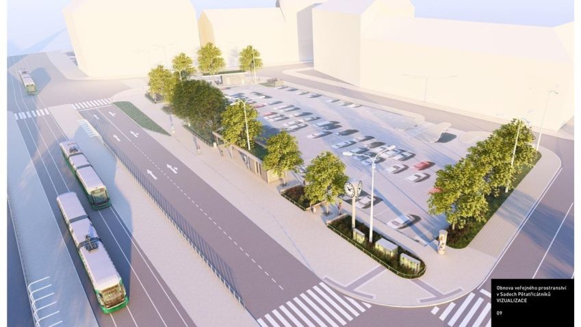 Sady Pětatřicátníků projdou výraznou proměnou. Centrum Plzně čeká kultivace veřejného prostoru