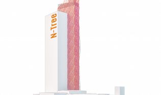 Soutěžní návrh na proměnu mrakodrapu N-Tower. Hlasujte pro návrh autorů Novotný, Čermák, Starý!