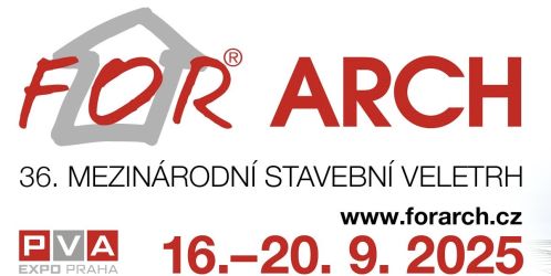 Stáhněte si vstupenku zdarma na mezinárodní stavební veletrh FOR ARCH 2025