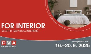 Stáhněte si vstupenku zdarma na veletrh nábytku a interiérového designu FOR INTERIOR 2025 Stáhněte si vstupenku zdarma na veletrh nábytku a interiérového designu FOR INTERIOR 2025