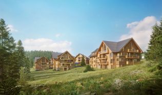 V Krkonoších vyrostou horské apartmány s hotelovými službami Aldrov Apartments & Resort