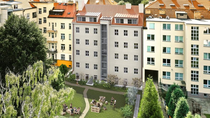 V oblíbené lokalitě Prahy 6 odstartovala rekonstrukce bytového domu z 30. let 20. století 
