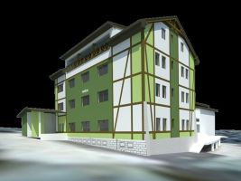 Bencont Development Popisek: Vizualizace nové podoby apartmánového domu Família