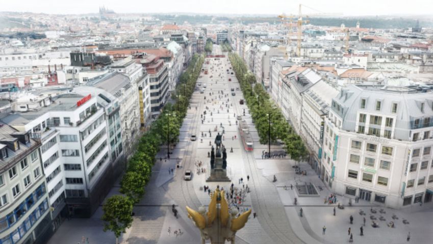 Z Vinohradské třídy kolem hlavního nádraží do Bolzanovy ulice povede tramvajová trať